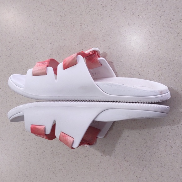 Chaco tie dye persimmon Alpine slide sandals white/orange size 10 EUC - Picture 5 of 8